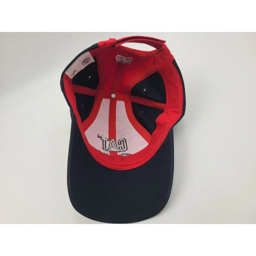 Vintage Ward Burton #22 CAT Caterpillar Racing Hat Cap Cyrk Men NASCAR Red Black